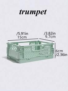 1pc Mini Storage Basket Foldable Household Desktop Miscellaneous Sorting Box Dormitory Portable Multi Functional Solid Color Storage Basket - Multicolor - View 24