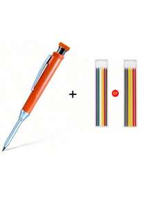 Metal Long Head Deep Hole Carpenter Pencil. Professional Engineering Carpenter Pen. Quick Drying Pencil. 2.8MM Refill. Suitable For Carpentry Decoration Design. This Is The Best Gift For Carpentry Decoration Designers! Student Stationery. - Multicolor - View 16