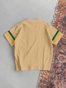 Aesthetic Post 男士休闲字母熊印花圆领短袖T恤，夏季 - 彩色 - 查看 2