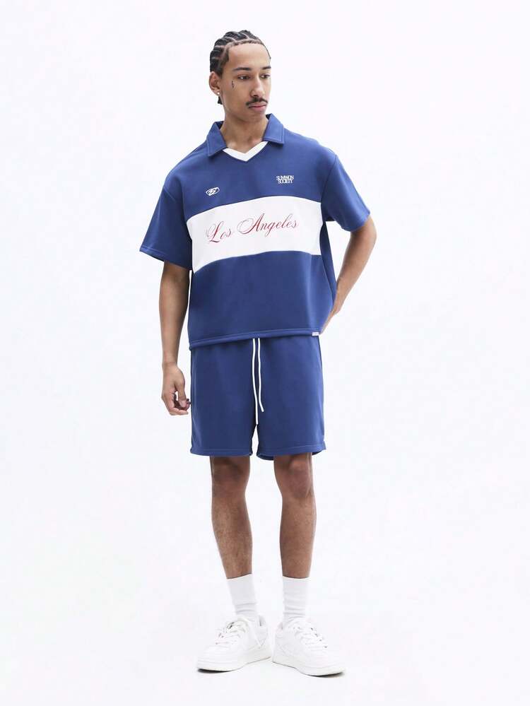 Collared Polo Set With Los Angeles Logo