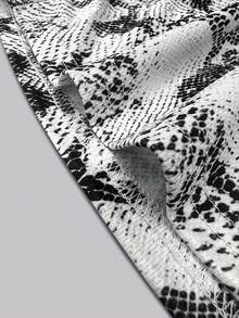 Manfinity 男士夏季休闲蛇纹印花抽绳腰短裤 - 彩色 - 查看 5