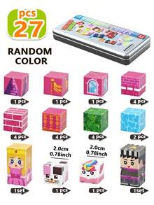 MINKOJA - SELECTS 27PCS Fairy Tale Princess Magnetic Toy, Magnetic Building Block Set In Iron Box, Assembled Toy, Enhance Children's Hands On Ability, Suitable For Boys And Girls, Christmas/Halloween Gift, Birthday Gift - color - View 9