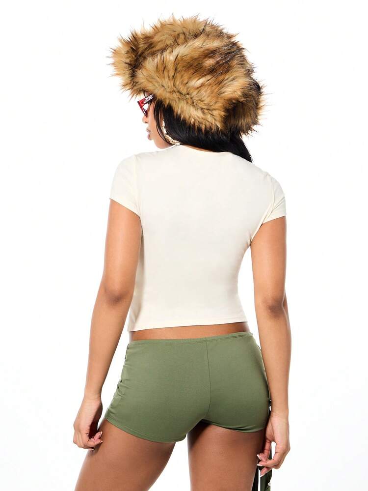 SUMWON WOMEN Star Print Cropped Baby Tee