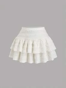 Sweetra 女士浪漫优雅吊带系带蝴蝶结吊带背心和蛋糕裙两件套，春夏款 - 杏色 - 查看 4