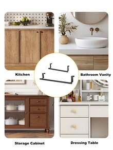 Madebyblanc 1PC Single Rod Towel Rack Cabinet Door Back Type Hanging Rack Non-Punched Towel Rod - Multicolor - View 9