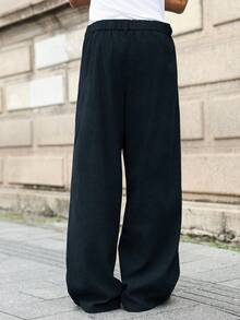 Major Grit Plus Size Men's Casual Loose Fit Pants, Suitable For Commuting - Navy Blue - View 2
