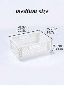 1pc Mini Storage Basket Foldable Household Desktop Miscellaneous Sorting Box Dormitory Portable Multi Functional Solid Color Storage Basket - Multicolor - View 14