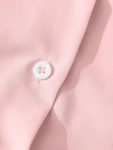 GlowEve CURVE 大尺碼優雅秋季女士梭織襯衫 - 粉色 - 查看 5