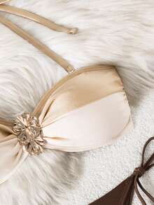 Swim Chiccia 两件套女士优雅比基尼套装，双色面料泳衣 - 彩色 - 查看 4