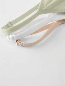 GlowEve 3pcs/Set Anti-Flashing Camisole With Built-In Padded Bra, Comfortable - Multicolor - View 4