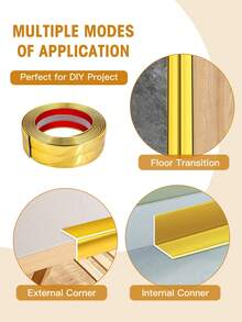 1 3 M/118.11 Inch Self-Adhesive Caulking Strip, PVC Decorative Tape, Interior Decorative Strip, Wall Sticker, Corner Decorative Strip, Home Decoration, Garden Tear And Paste Posters - Multicolor - View 5