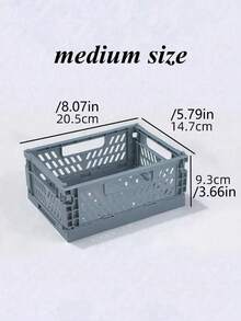 1pc Mini Storage Basket Foldable Household Desktop Miscellaneous Sorting Box Dormitory Portable Multi Functional Solid Color Storage Basket - Multicolor - View 23