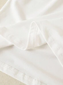 SHEIN Teen Girls Knight Graphic T-Shirt And Striped Drawstring Pants Set - Black and White - View 8