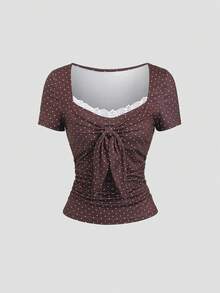 Sweetra Áo chui đầu kiểu dáng mới dành cho nữ, thích hợp cho Halloween, Giáng sinh, Lễ Tạ ơn, Năm mới, dự tiệc, đi làm, mặc hàng ngày, du lịch, mùa hè. - màu nâu - Xem 3