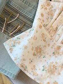 GlowEve Light Yellow Embroidered Print Ruched Crop Vacation Shirt For Women - Light Yellow - View 3