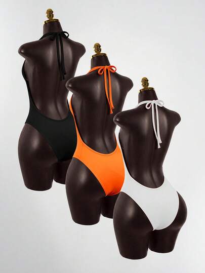 Lyxana Bộ đồ liền thân 3 mảnh gợi cảm, hở lưng, cổ chữ V sâu, dành cho nữ, thích hợp mặc hàng ngày và đi nghỉ mát.