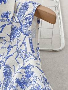 GlowEve CURVE 大码女式印花翻领无袖上衣和短裤休闲日常套装 女式衬衫 夏季女式上衣和衬衫 女式夏季两件套 女式夏季套装 女式套装 - 藍白色 - 查看 7