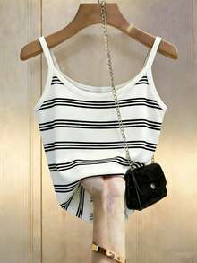 GlowEve Women's Casual Basic Striped Camisole Top - Multicolor - View 7