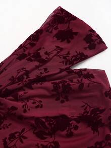 Sweetra 女士新款圣诞节、万圣节服装，圣诞主题，感恩节，新年装扮，圣诞套头毛衣，新年款式，适合春、夏、秋、冬四季穿着 - 酒紅色 - 查看 7