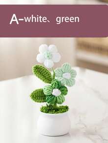 1 件别致针织钩针植物与人造花 - 钩针花钩针花束适用于家居和节日装饰最佳生日礼物 - 彩色 - 查看 15