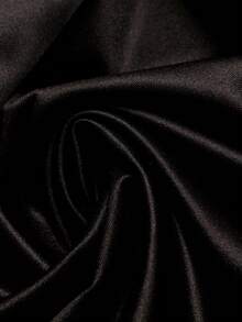 EMERY ROSE Women's Fashion Ruffle Neck Short Sleeve Pleated Hem Elegant Mature Casual Vacation Outing Party T-Shirt, Spring/Summer - Black - View 5