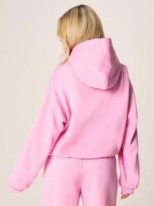 MISSGUIDED Oversized Pink Hoodie And Centre Pocket Relaxed Fit Pullover Sweatshirt For Casual Comfort - Pink - View 2