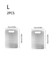 Kitchen Stainless Steel Cutting Board, 304 Stainless Steel Meat, Fruit, And Vegetable Cutting Board, Easy To Clean - Silver - View 17