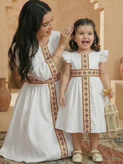 Infant/Baby GirlWhite Cap Sleeve Dress, High-Low Hem, Baby Birthday Party Formal Gown, Elegant Princess Dress For Stage Performance