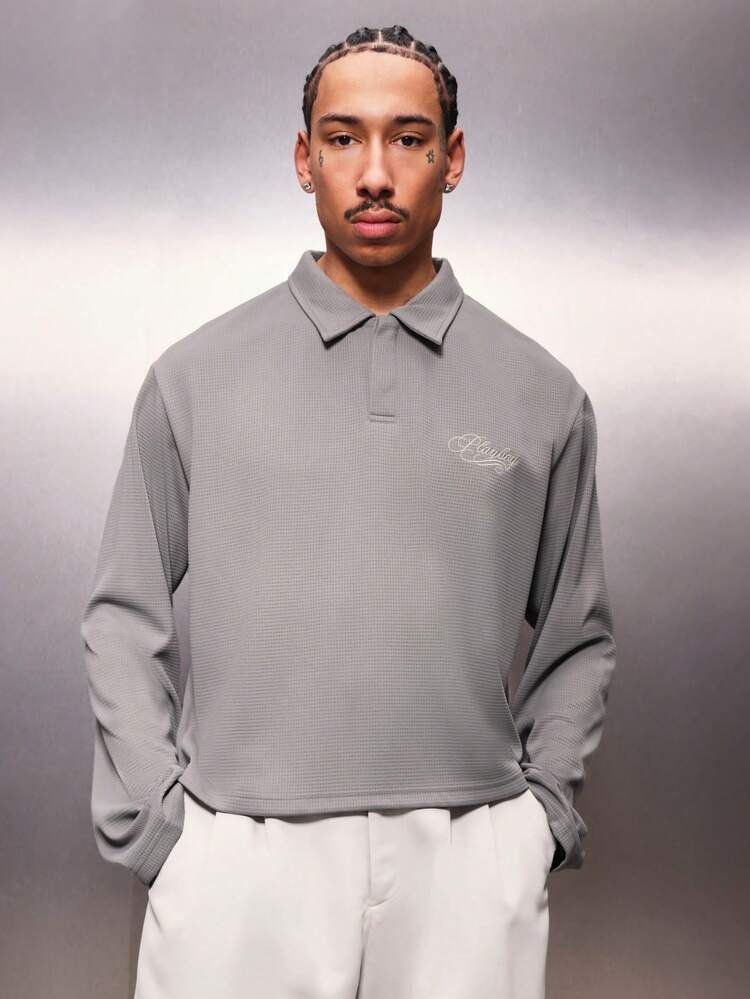 PLAYBOY X SUMWON Polo a maniche lunghe con colletto e logo