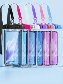 Universal Waterproof Phone Pouch - Fluorescent Waterproof Case, Compatible With IPhone 15, 14, 13, 12, 11 Pro Max, XS Plus And Other Phones 7.0 Inches And Below, Waterproof Dry Bag For Phones, Must-Have For Beach Vacations - Multicolor - View 1