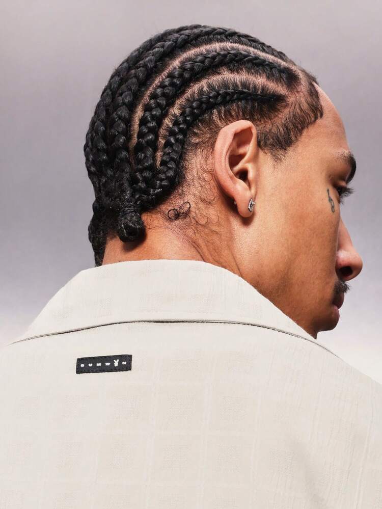 PLAYBOY X SUMWON Short Sleeve Button Up Shirt With Chest Pocket