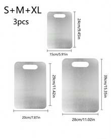 Kitchen Stainless Steel Cutting Board, 304 Stainless Steel Meat, Fruit, And Vegetable Cutting Board, Easy To Clean - Silver - View 15