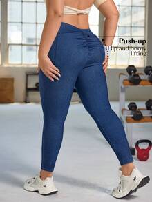 Flexra Calça jeans skinny feminina plus size casual, versátil e elástica para uso diário. - Lavagem escura - Ver 2