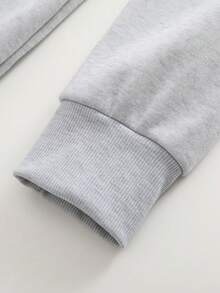 Manfinity Hypemode Áo hoodie nam dáng rộng, in khẩu hiệu, vai rớt, có dây rút. - Nhiều màu - Xem 3