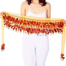 1件套肚皮舞亮片流苏裙，时尚肚皮舞腰带裙 - 彩色 - 查看 39