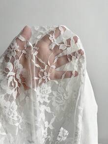 Elamini Women's Casual Versatile Vacation Hooded Sweatshirt, Tight-Fitting Sexy Lace White Sweatshirt, Summer - White - View 7