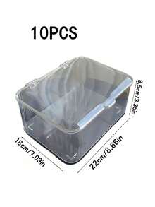 Jewelry Storage Box, Transparent Dust-Proof Storage Box For Flip Hair Clip Accessories, Headband Hair Claw Rubber Band Desktop Organizer Box, Portable And Durable Stackable Storage Box, Suitable For Drawer Cabinet Organizer, Dressing Table Organizer And Bathroom Organizer - Clear - View 10