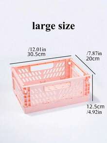 1pc Mini Storage Basket Foldable Household Desktop Miscellaneous Sorting Box Dormitory Portable Multi Functional Solid Color Storage Basket - Multicolor - View 16
