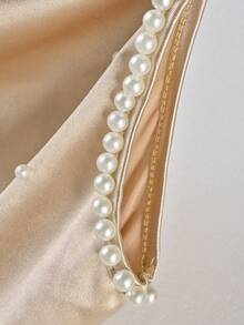 Franclia Women's Hooded Strap Bubble Bead Camisole - Champagne - View 4