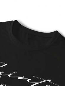 STEELVANCE Men's Round Neck Fashionable Printed Casual Tank Top, Versatile For Summer Lips Graphic Tank Top Punk Rock Streetwear Top - Black - View 4