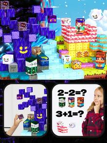 MINKOJA 儿童森林磁力玩具，磁力积木，磁力片，旅行户外玩具，复活节，复活节礼物，儿童节，旅行玩具，磁力积木，拼搭积木，儿童磁力积木玩具 - 彩色 - 查看 5