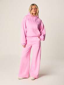 MISSGUIDED Oversized Pink Hoodie And Centre Pocket Relaxed Fit Pullover Sweatshirt For Casual Comfort - Pink - View 6