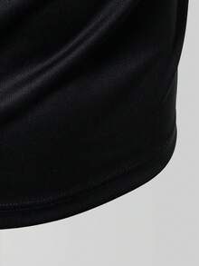 Manfinity Acti Log Men's Gothic Print Drawstring Hooded Tank Top - Black - View 4