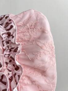 Elamini 女士豹纹拼接吊带连衣裙 - 粉色 - 查看 7