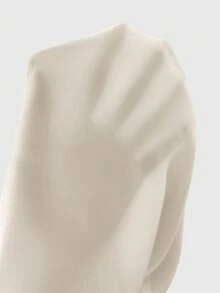 Franclia Women's Satin Blouse With Scarf, Short Sleeve - Apricot - View 6