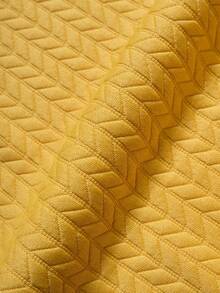 Manfinity Homme Áo sơ mi nam tay ngắn màu trơn, cài một hàng khuy, kiểu dáng thường ngày, màu vàng, áo sơ mi nam có họa tiết, áo sơ mi nam màu vàng chanh, áo sơ mi nam. - Màu vàng - Xem 4