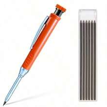 Metal Long Head Deep Hole Carpenter Pencil. Professional Engineering Carpenter Pen. Quick Drying Pencil. 2.8MM Refill. Suitable For Carpentry Decoration Design. This Is The Best Gift For Carpentry Decoration Designers! Student Stationery. - Multicolor - View 10
