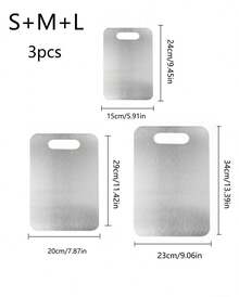 Kitchen Stainless Steel Cutting Board, 304 Stainless Steel Meat, Fruit, And Vegetable Cutting Board, Easy To Clean - Silver - View 21