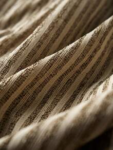 Airaco Women's Casual Everyday/Work Commute Striped Print Flap Pocket Belted Sleeveless Dress, Summer - Brown - View 7