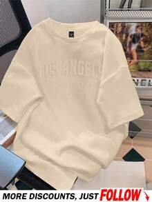 Manfinity Joysei Camiseta de manga corta de ajuste estándar para hombre en color caqui - Caqui - Ver 7